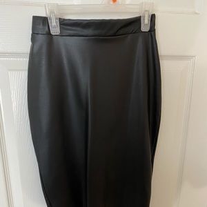 Black leather skirt